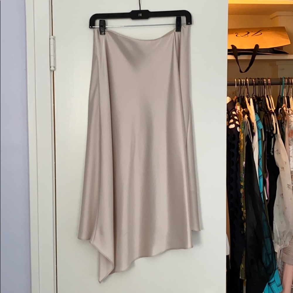 Alice + Olivia Jayla Drape Slip Midi Skirt